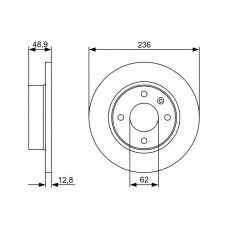 0 986 479 491 BOSCH Гальмівний диск