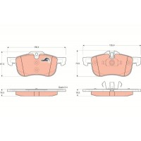 GDB1374 TRW КомплеК т гальмівних колодок, дискове гальмо