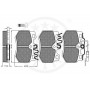 9514 OPTIMAL Комплект гальмівних колодок дисковий гальм