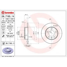 08.7165.11 BREMBO Гальмівний диск
