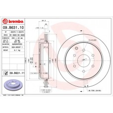 09.B631.11 BREMBO Гальмівний диск