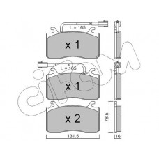 822-1100-0 CIFAM КомплеК т гальмівних колодок, дискове гальмо