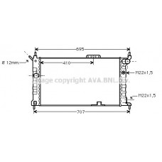 OL2091 AVA QUALITY COOLING Радіатор охолодження двигуна
