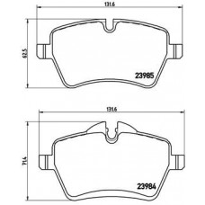 P 06 051 BREMBO Комплект гальмівних колодок дисковий гальм