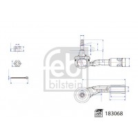 183068 FEBI BILSTEIN Наконечник поперечної кермової тяги