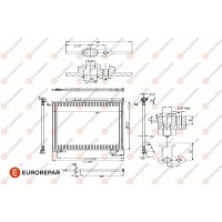 1618100080 EUROREPAR Конденсатор кондиціонера