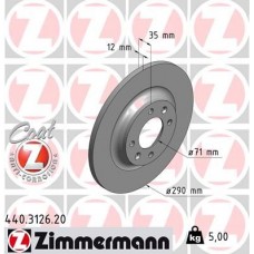 440.3126.20 ZIMMERMANN Гальмівний диск