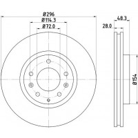8DD 355 115-781 HELLA PAGID Гальмівний диск