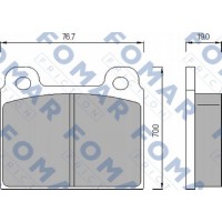 FO 463481 FOMAR Friction Комплект гальмівних колодок дисковий гальм