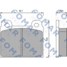 FO 463481 FOMAR Friction Комплект гальмівних колодок дисковий гальм FO 463481 FOMAR Friction Комплект гальмівних колодок дисковий гальм