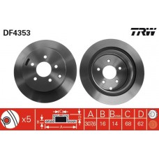 DF4353 TRW Гальмівний диск