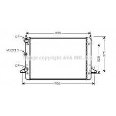 VNA2184 AVA QUALITY COOLING Радіатор охолодження двигуна