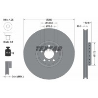 92266425 TEXTAR Гальмівний диск