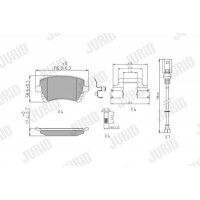 573220J JURID Комплект гальмівних колодок дисковий гальм
