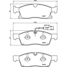 P 48 001 BREMBO Комплект гальмівних колодок дисковий гальм