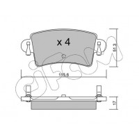 822-546-0 CIFAM Комплект гальмівних колодок дисковий гальм