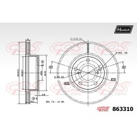 863310 MAXTECH Гальмівний диск