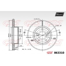 863310 MAXTECH Гальмівний диск