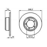 0 986 478 827 BOSCH Гальмівний диск