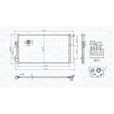350203101100 MAGNETI MARELLI Конденсатор кондиціонера