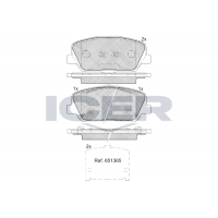 182090 ICER Комплект гальмівних колодок дисковий гальм