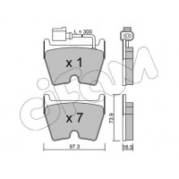 822-1043-1 CIFAM Комплект гальмівних колодок дисковий гальм