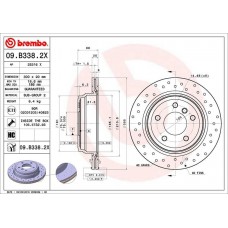 09.B338.2X BREMBO Гальмівний диск