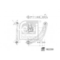 182230 FEBI BILSTEIN Ричаг незалежної підвіски колеса, подвеска колеса