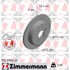 155.3906.20 ZIMMERMANN Гальмівний диск