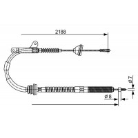 1 987 477 879 BOSCH Тросик, cтояночный тормоз