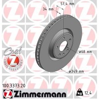100.3373.20 ZIMMERMANN Гальмівний диск