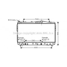 DWA2074 AVA QUALITY COOLING Радіатор охолодження двигуна