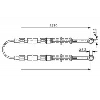 1 987 477 792 BOSCH Тросик, cтояночный тормоз