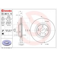 09.B614.10 BREMBO Гальмівний диск