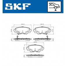 VKBP 90581 A SKF Комплект гальмівних колодок дисковий гальм