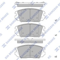 SP1182 Hi-Q Комплект гальмівних колодок дисковий гальм