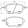 P 56 051 BREMBO КомплеК т гальмівних колодок, дискове гальмо