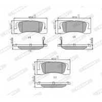 FDB848 FERODO Комплект гальмівних колодок дисковий гальм