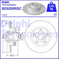 BG9268RSC DELPHI Гальмівний диск