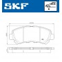 VKBP 80069 SKF Комплект гальмівних колодок дисковий гальм