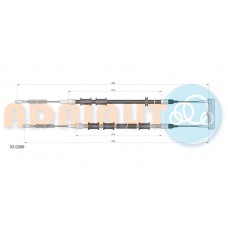 330269 ADRIAUTO OPEL Трос ручного гальма задн. Corsa Combo 94-