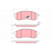 GDB3380 TRW Комплект гальмівних колодок дисковий гальм