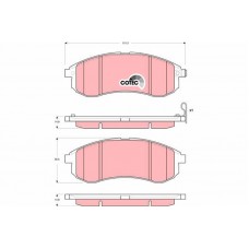 GDB3380 TRW Комплект гальмівних колодок дисковий гальм