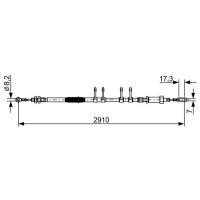 1 987 482 447 BOSCH Тросик, cтояночный тормоз