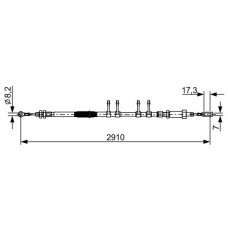 1 987 482 447 BOSCH Тросик, cтояночный тормоз
