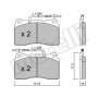22-0288-2 METELLI КомплеК т гальмівних колодок, дискове гальмо