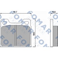 FO 460285 FOMAR Friction Комплект гальмівних колодок дисковий гальм