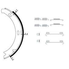8DA 355 050-431 HELLA PAGID Комплект гальмівних колодок, стояночная тормозная система