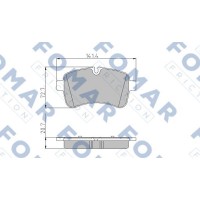 FO 925581 FOMAR Friction Комплект гальмівних колодок дисковий гальм