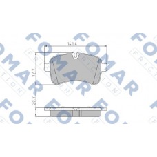 FO 925581 FOMAR Friction Комплект гальмівних колодок дисковий гальм FO 925581 FOMAR Friction Комплект гальмівних колодок дисковий гальм